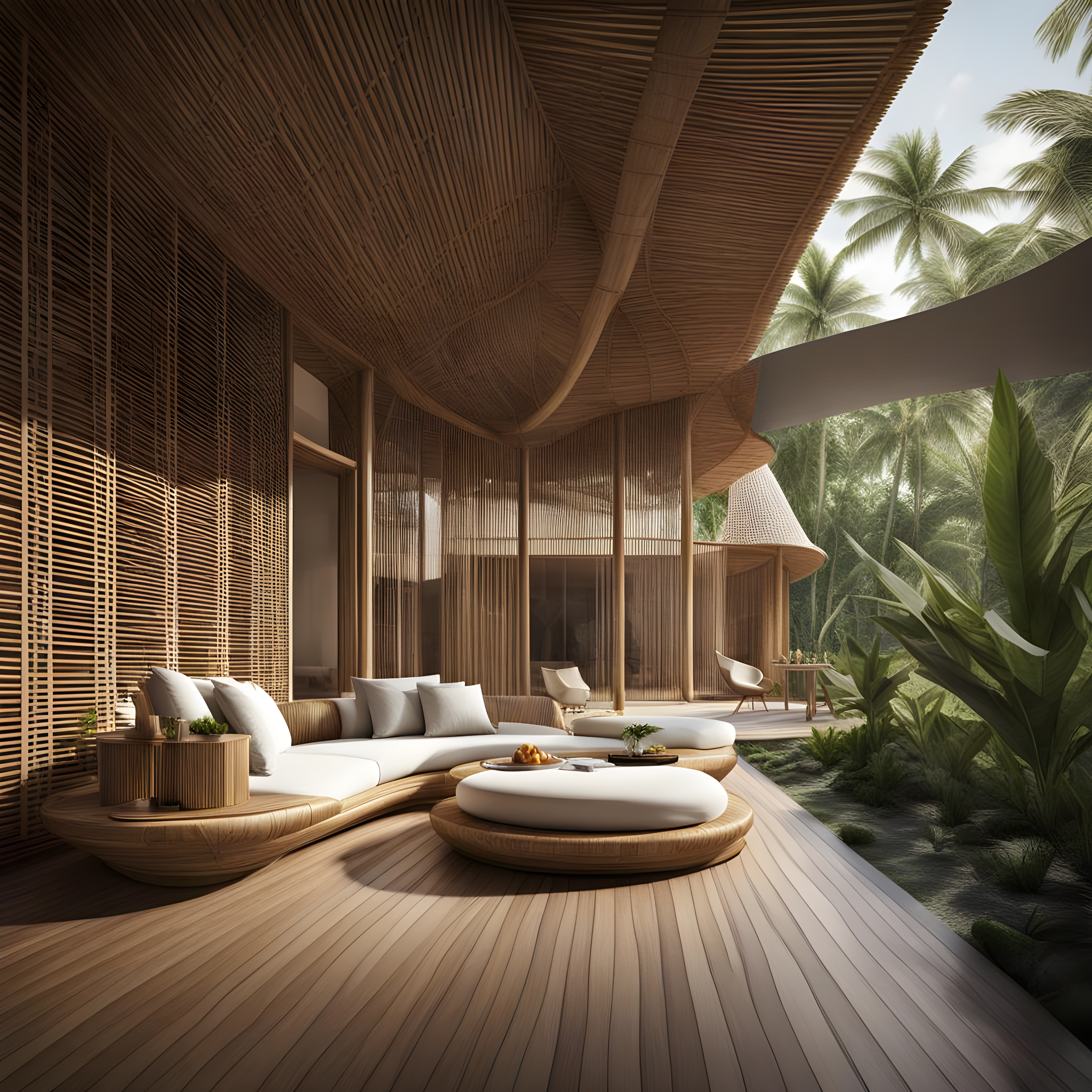 Impression of a bamboo villa designed by DUAGUA Studio Panama